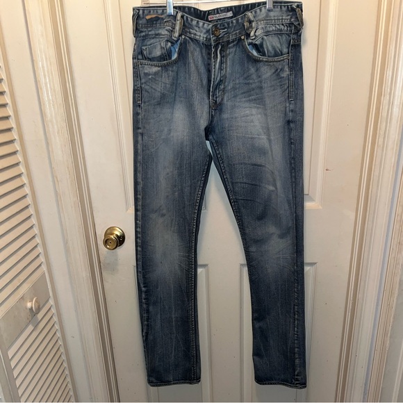 PROJEK RAW Men’s Distressed Denim Jeans. Sz 34X34.5. - Picture 2 of 5